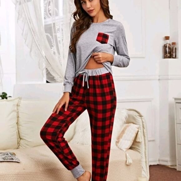 MULTICOLOR GINGHAM PANTS SET - Picture 1 of 7
